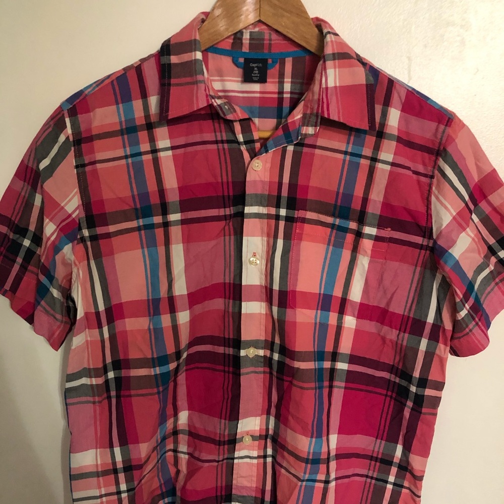 Boys button down short sleeve shirt